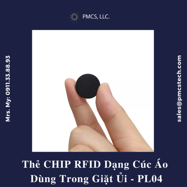 Thẻ chip rfid dạng cúc áo dùng trong ngành giặt ủi công nghiệp