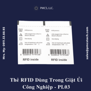 Tem vải RFID sử dụng cho thị trường may mặc, giặt ủi công nghiệp